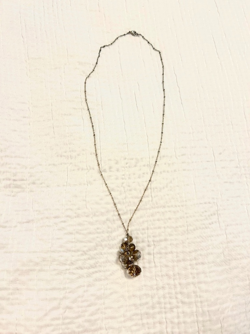 Ann Taylor Necklace with clear Pendant cluster